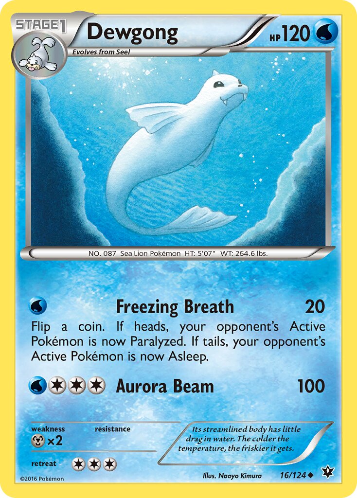 Dewgong 016/129 — Fates Collide (English Pokémon TCG card)