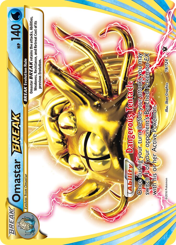 Omastar BREAK 019/129 — Fates Collide (English Pokémon TCG card)