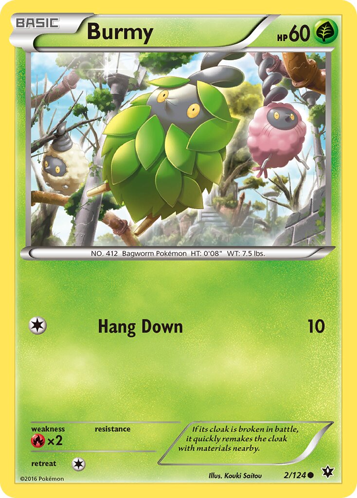 Burmy 002/129 — Fates Collide (English Pokémon TCG card)