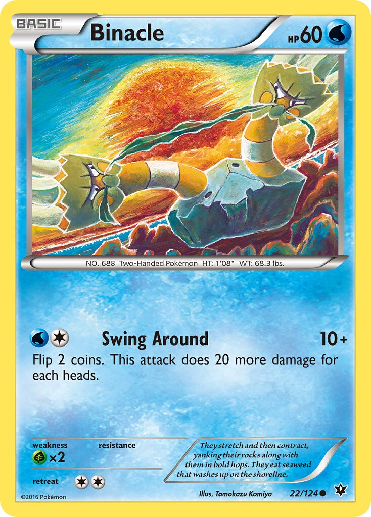 Binacle 022/129 — Fates Collide (English Pokémon TCG card)