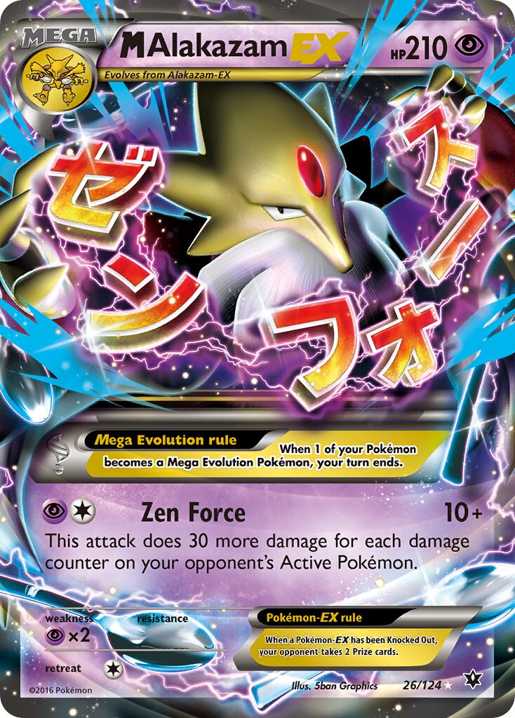 M Alakazam-EX 026/129 — Fates Collide (English Pokémon TCG card)