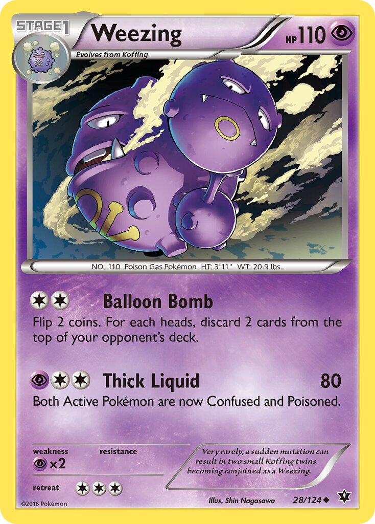 Weezing 028/129 — Fates Collide (English Pokémon TCG card)