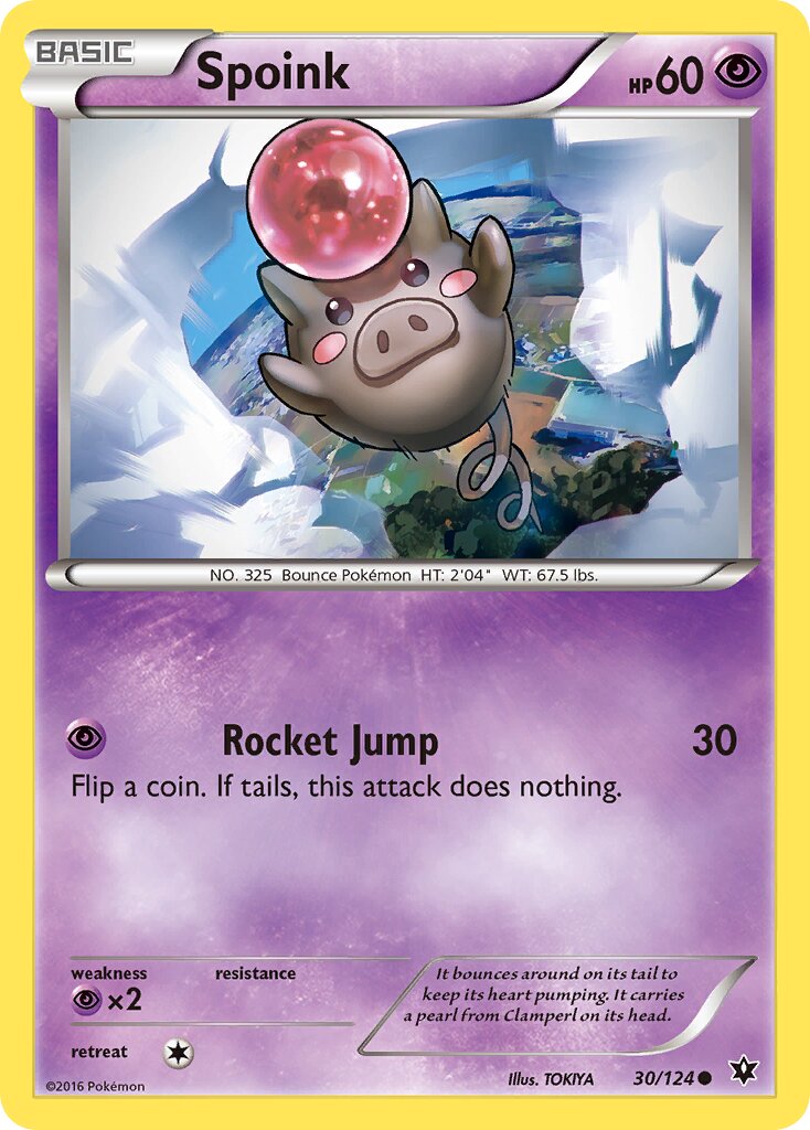 Spoink 030/129 — Fates Collide (English Pokémon TCG card)