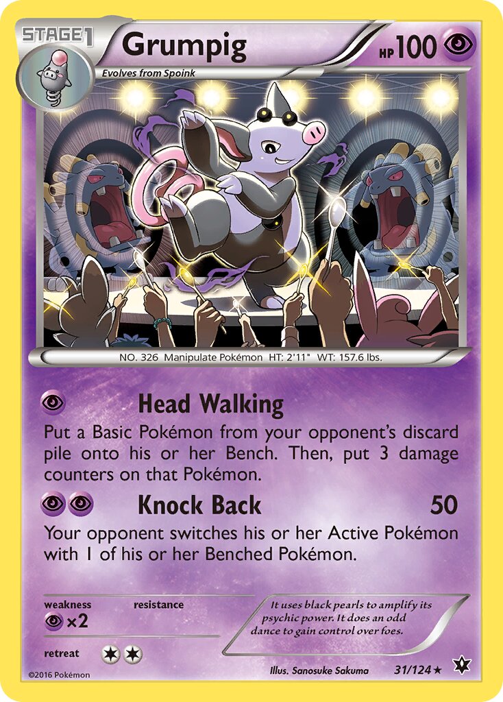 Grumpig 031/129 — Fates Collide (English Pokémon TCG card)
