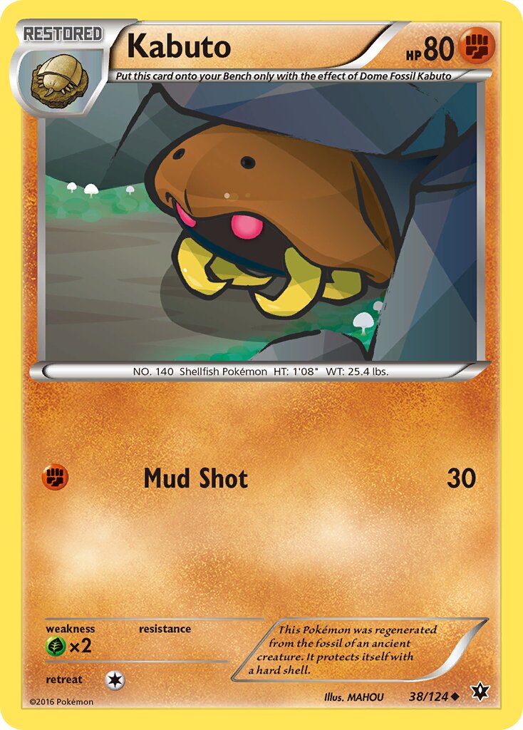 Kabuto 038/129 — Fates Collide (English Pokémon TCG card)