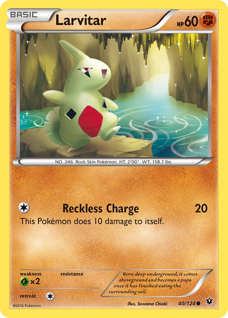 Larvitar 040/129 — Fates Collide (English Pokémon TCG card)