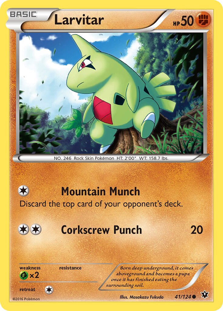 Larvitar 041/129 — Fates Collide (English Pokémon TCG card)
