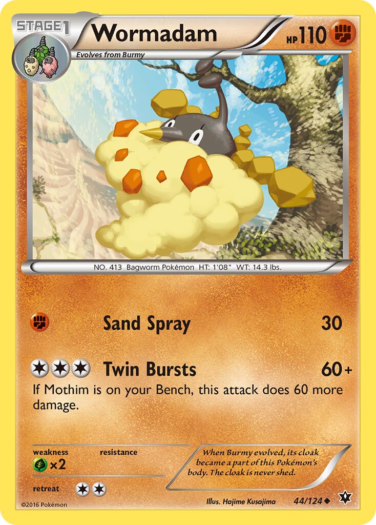 Wormadam 044/129 — Fates Collide (English Pokémon TCG card)