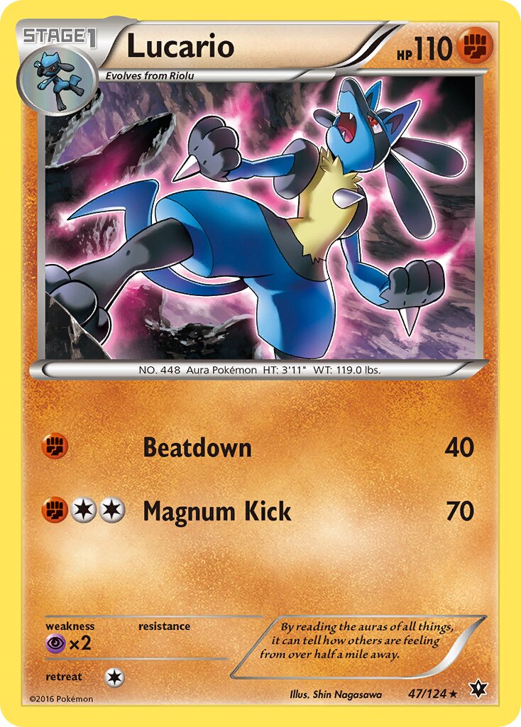 Lucario 047/129 — Fates Collide (English Pokémon TCG card)