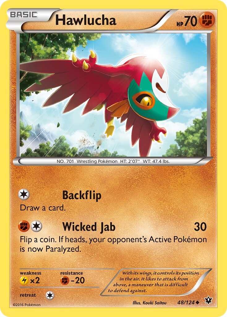 Hawlucha 048/129 — Fates Collide (English Pokémon TCG card)