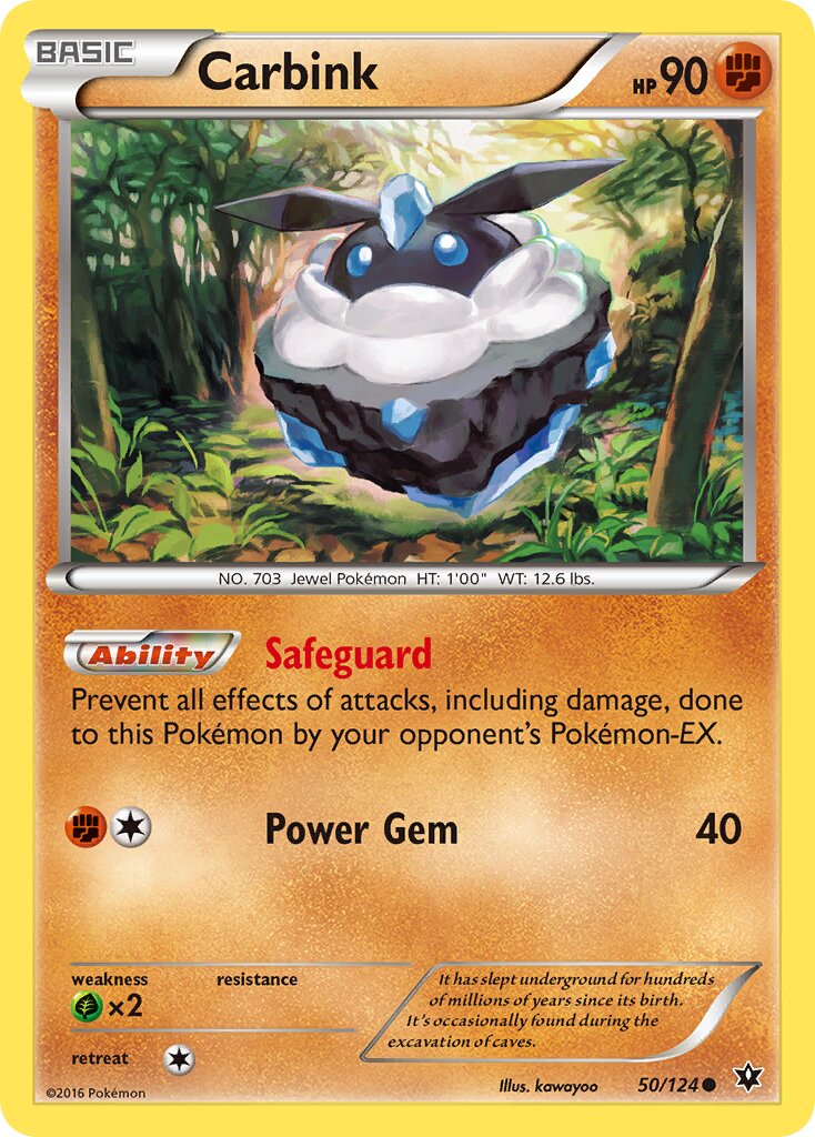 Carbink 050/129 — Fates Collide (English Pokémon TCG card)