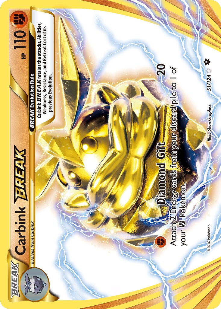 Carbink BREAK 051/129 — Fates Collide (English Pokémon TCG card)