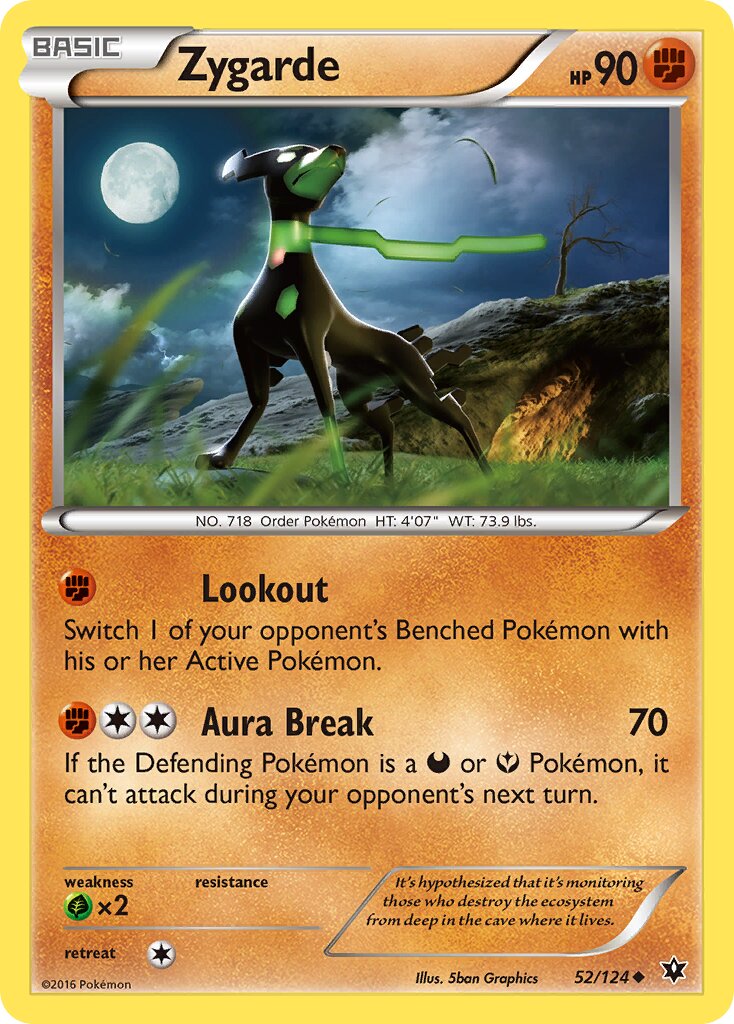 Zygarde 052/129 — Fates Collide (English Pokémon TCG card)