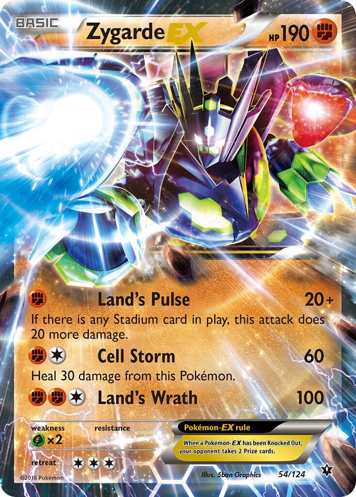 Zygarde-EX 054/129 — Fates Collide (English Pokémon TCG card)