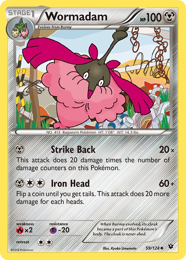 Wormadam 059/129 — Fates Collide (English Pokémon TCG card)