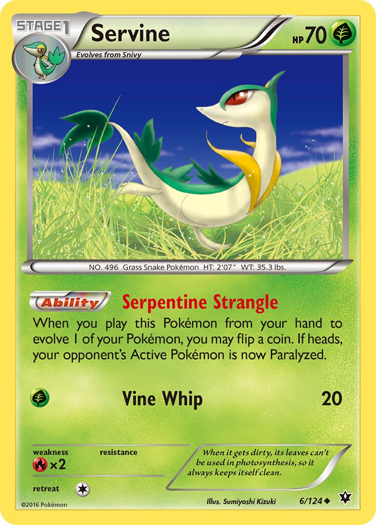 Servine 006/129 — Fates Collide (English Pokémon TCG card)