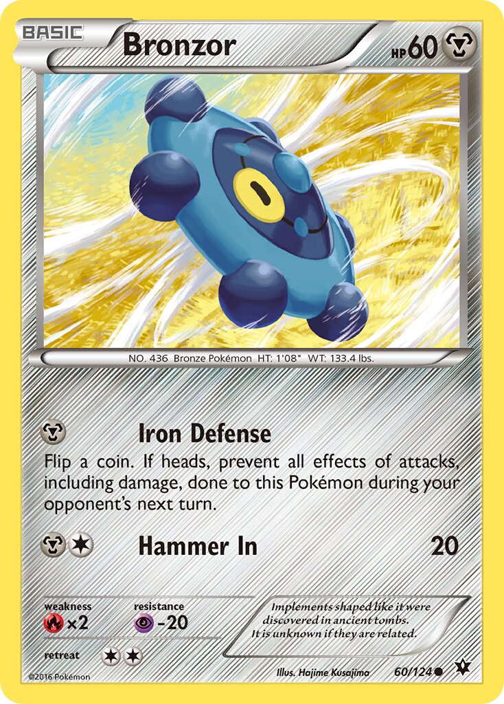 Bronzor 060/129 — Fates Collide (English Pokémon TCG card)