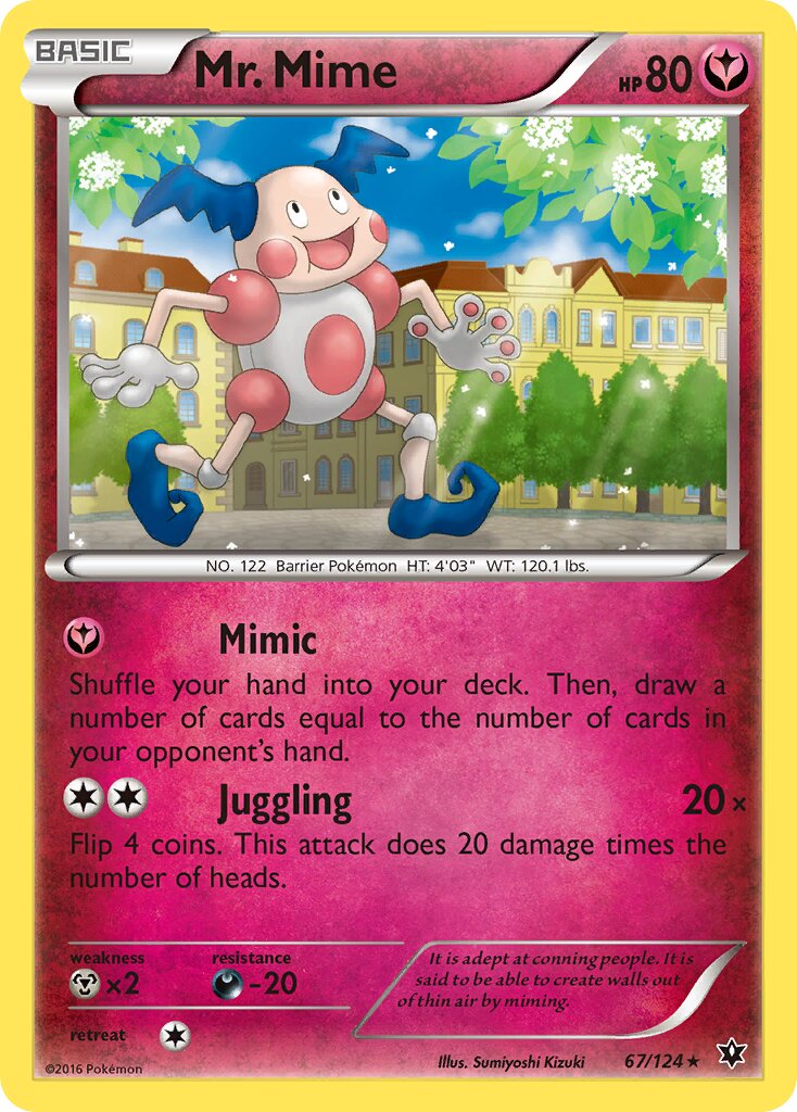Mr. Mime 067/129 — Fates Collide (English Pokémon TCG card)
