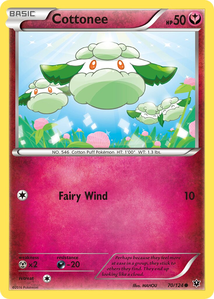 Cottonee 070/129 — Fates Collide (English Pokémon TCG card)