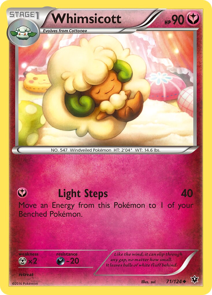 Whimsicott 071/129 — Fates Collide (English Pokémon TCG card)