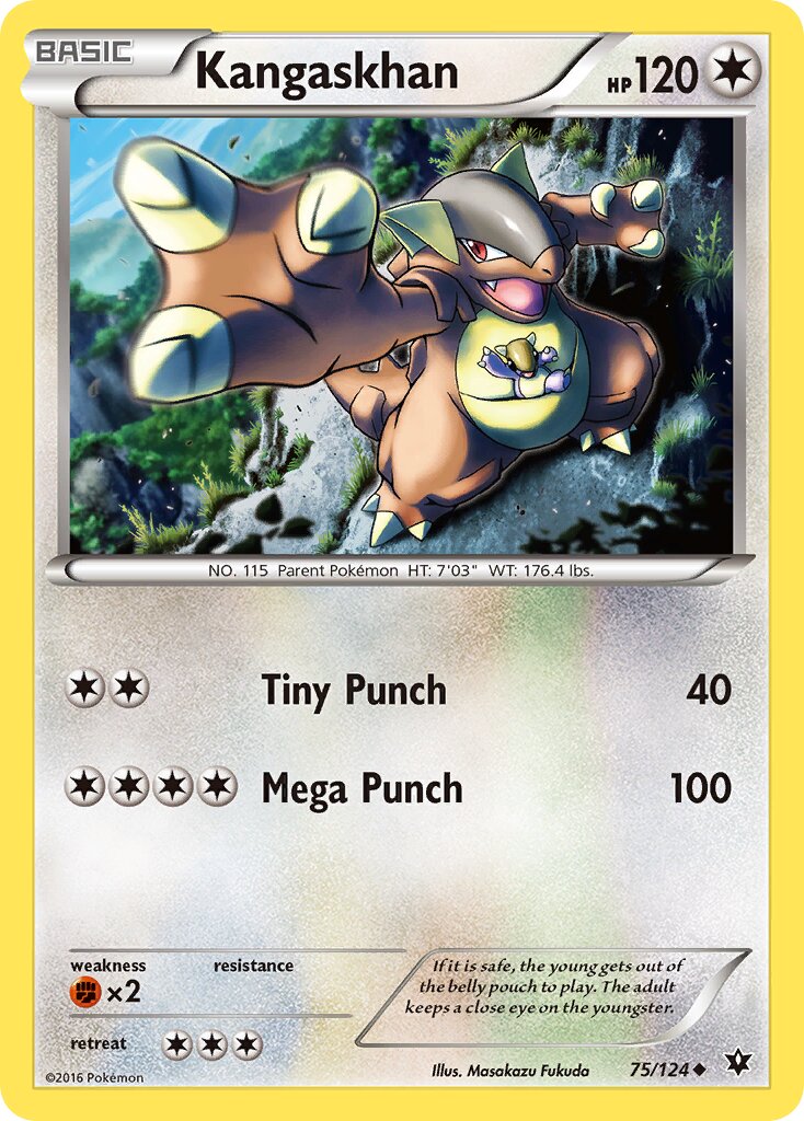 Kangaskhan 075/129 — Fates Collide (English Pokémon TCG card)
