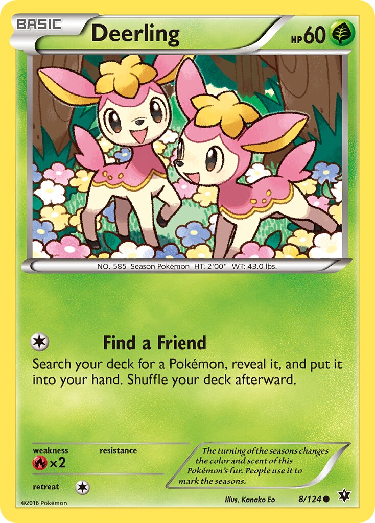 Deerling 008/129 — Fates Collide (English Pokémon TCG card)