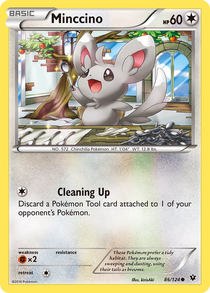 Minccino 086/129 — Fates Collide (English Pokémon TCG card)