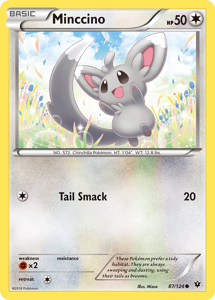 Minccino 087/129 — Fates Collide (English Pokémon TCG card)