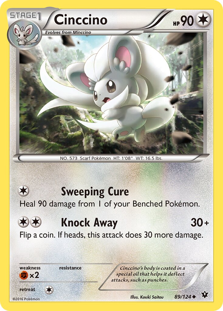Cinccino 089/129 — Fates Collide (English Pokémon TCG card)