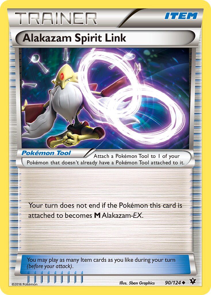 Alakazam Spirit Link 090/129 — Fates Collide (English Pokémon TCG card)