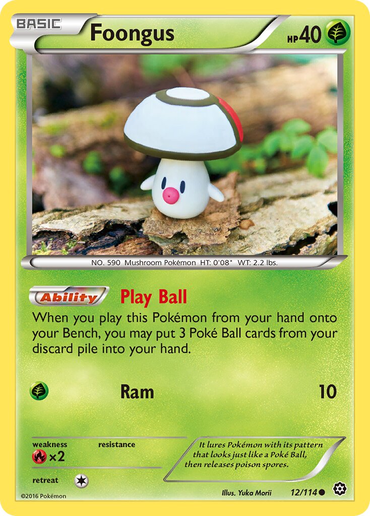 Foongus 012/116 — Steam Siege (English Pokémon TCG card)