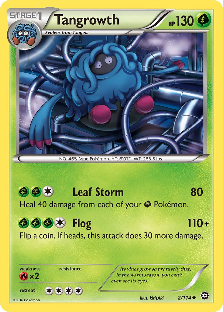 Tangrowth 002/116 — Steam Siege (English Pokémon TCG card)
