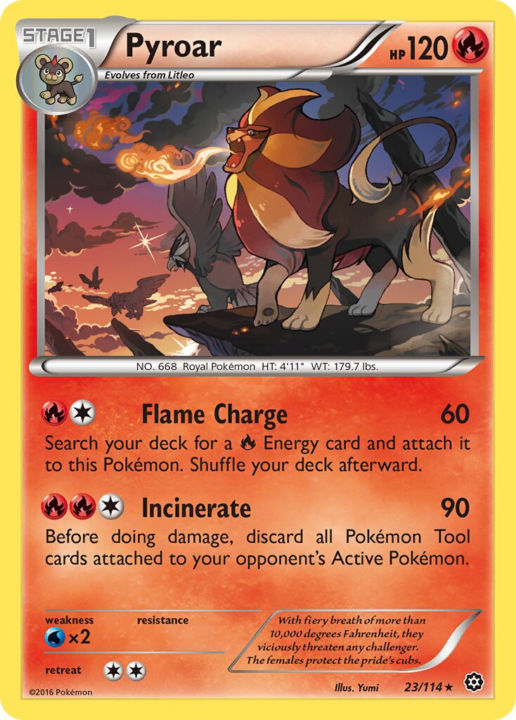 Pyroar 023/116 — Steam Siege (English Pokémon TCG card)