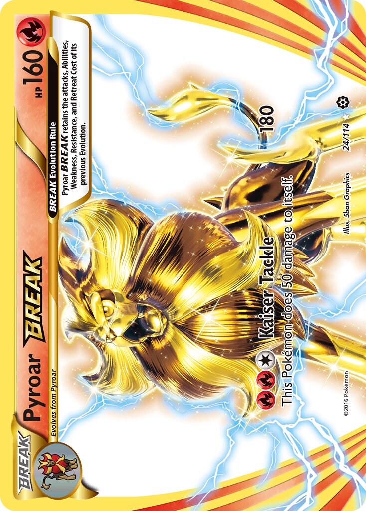 Pyroar BREAK 024/116 — Steam Siege (English Pokémon TCG card)