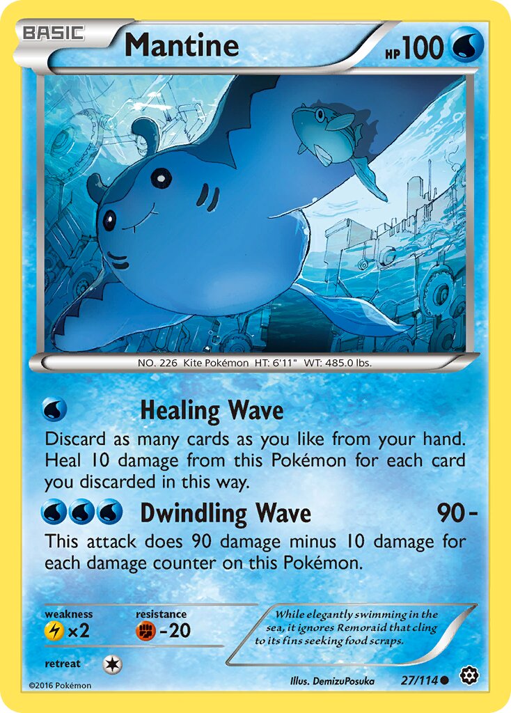 Mantine 027/116 — Steam Siege (English Pokémon TCG card)