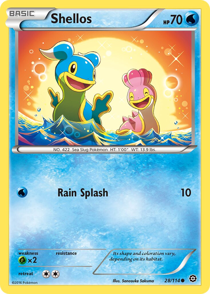 Shellos 028/116 — Steam Siege (English Pokémon TCG card)