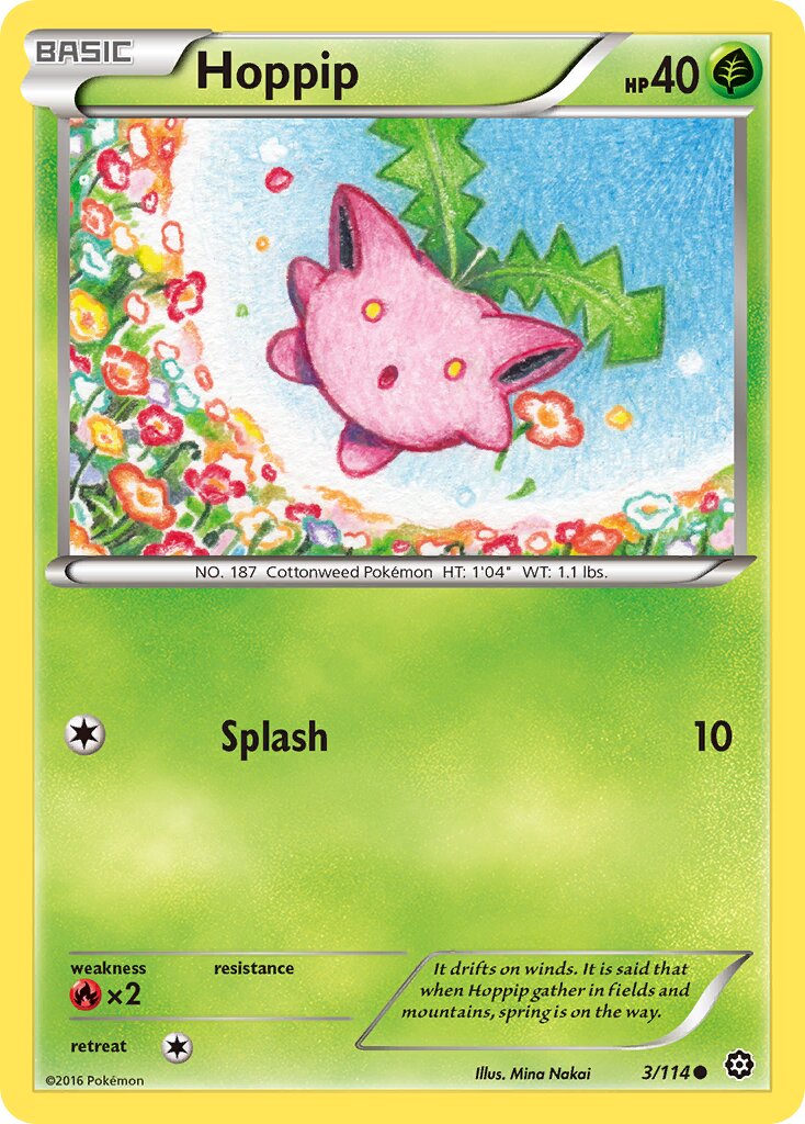 Hoppip 003/116 — Steam Siege (English Pokémon TCG card)
