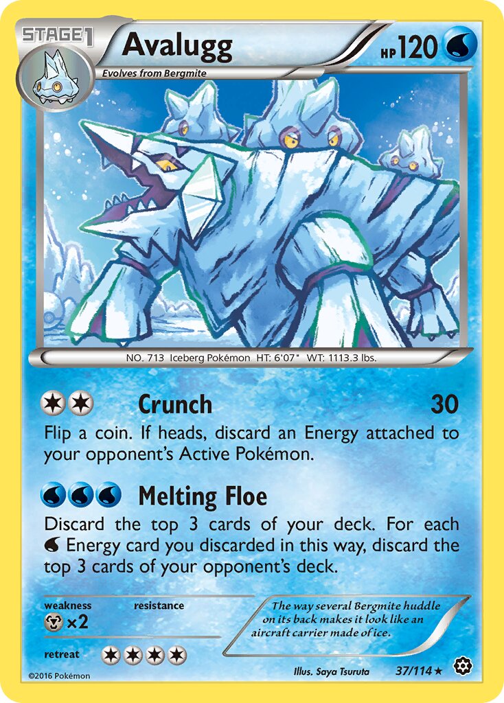 Avalugg 037/116 — Steam Siege (English Pokémon TCG card)