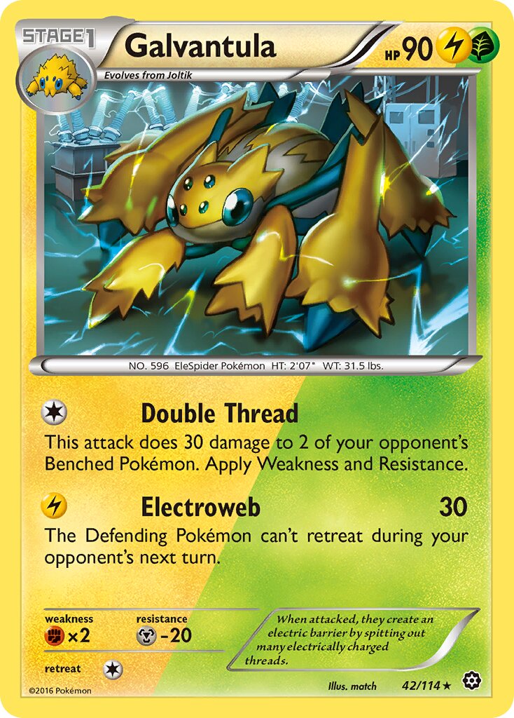Galvantula 042/116 — Steam Siege (English Pokémon TCG card)