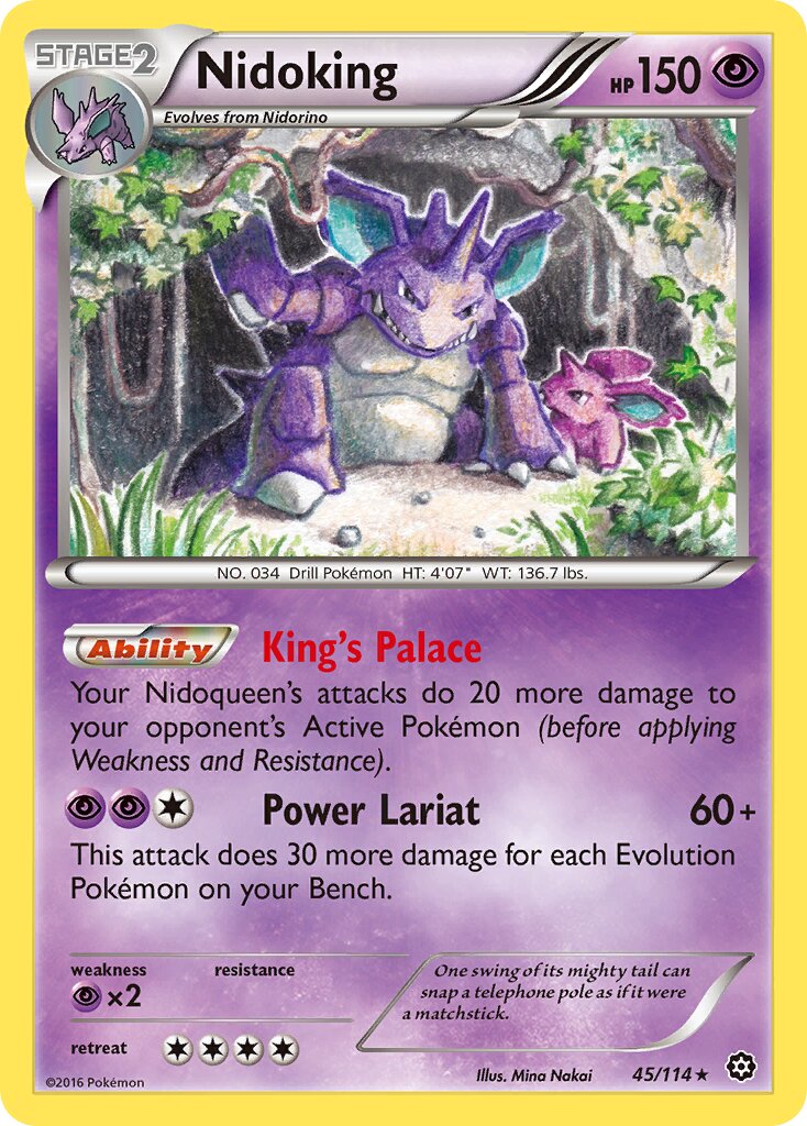 Nidoking 045/116 — Steam Siege (English Pokémon TCG card)