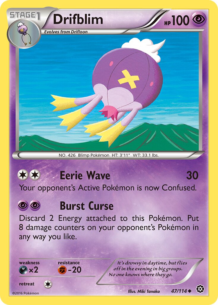 Drifblim 047/116 — Steam Siege (English Pokémon TCG card)