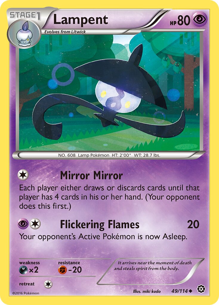 Lampent 049/116 — Steam Siege (English Pokémon TCG card)