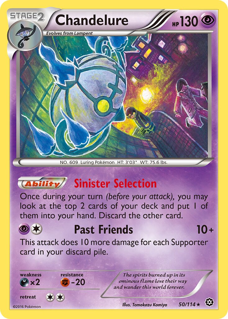 Chandelure 050/116 — Steam Siege (English Pokémon TCG card)