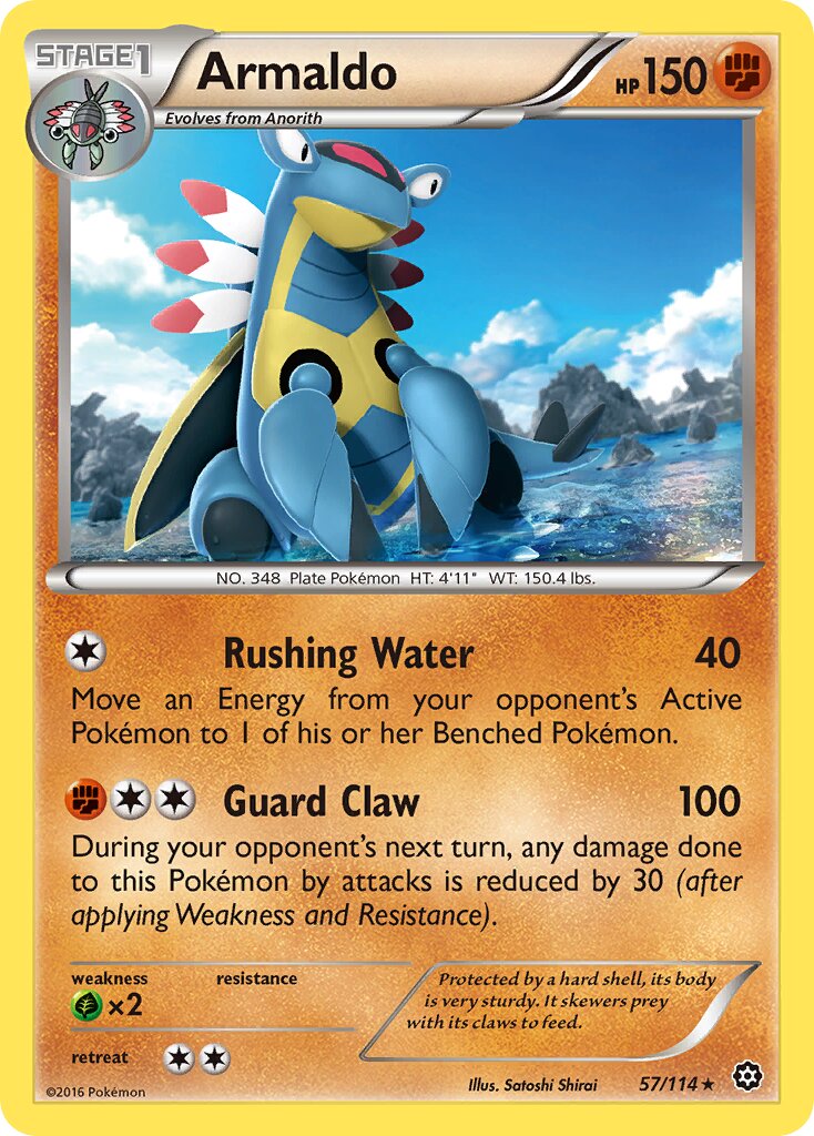 Armaldo 057/116 — Steam Siege (English Pokémon TCG card)