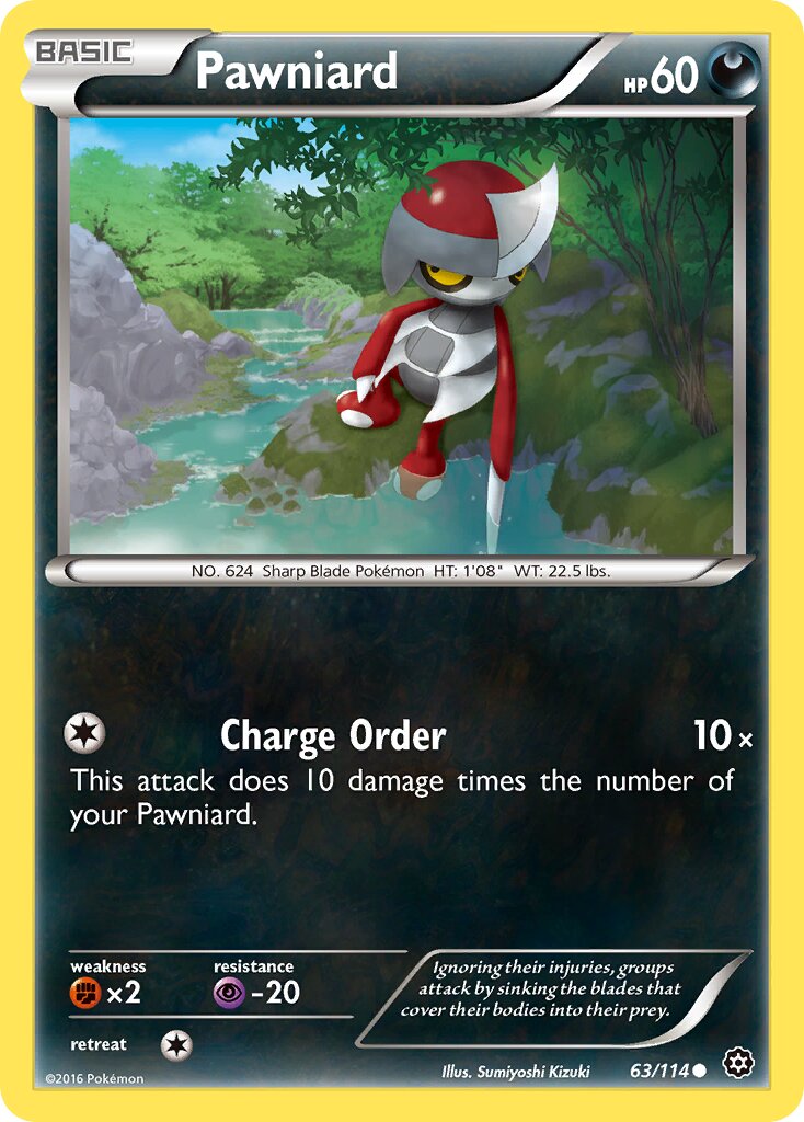 Pawniard 063/116 — Steam Siege (English Pokémon TCG card)