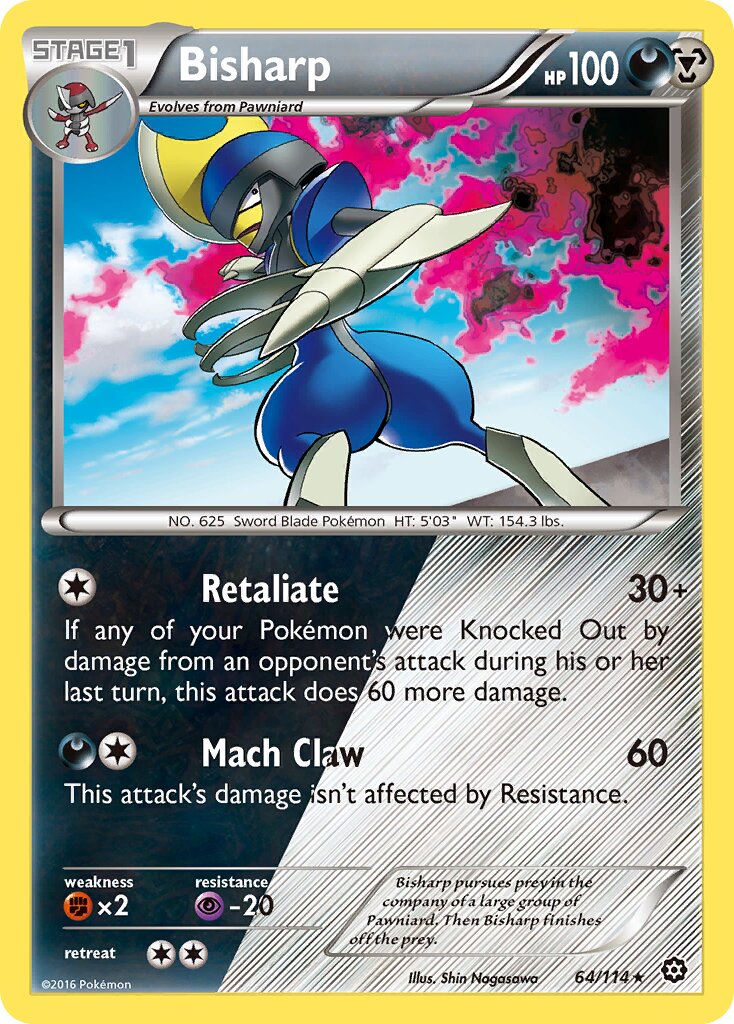 Bisharp 064/116 — Steam Siege (English Pokémon TCG card)