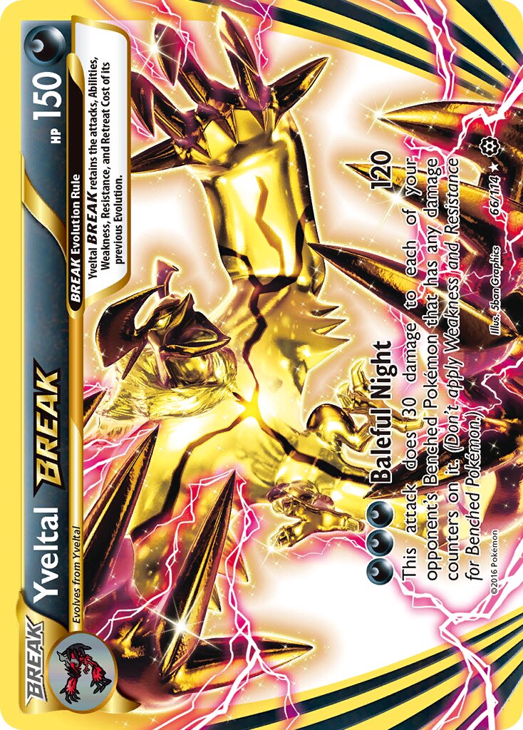 Yveltal BREAK 066/116 — Steam Siege (English Pokémon TCG card)
