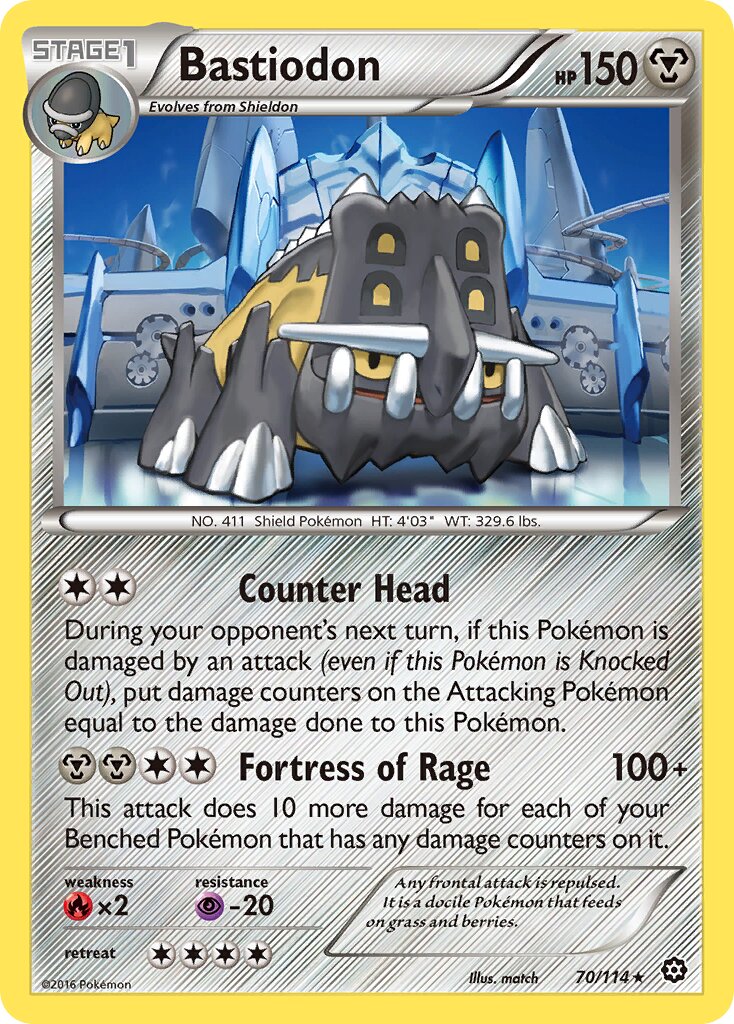Bastiodon 070/116 — Steam Siege (English Pokémon TCG card)