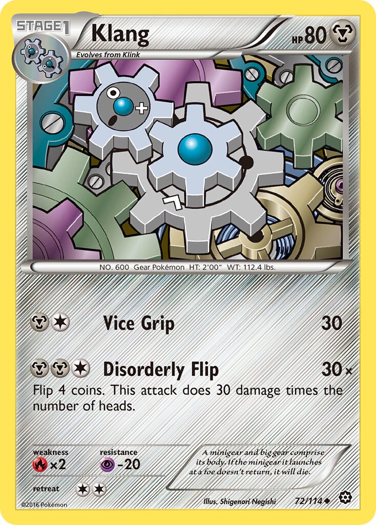 Klang 072/116 — Steam Siege (English Pokémon TCG card)