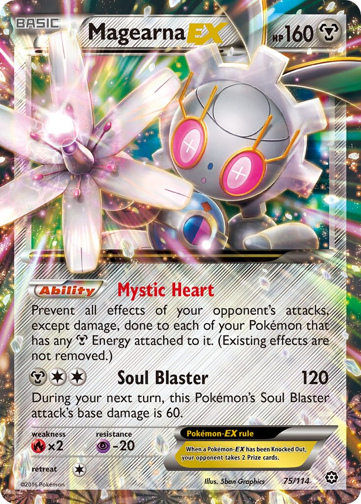 Magearna-EX 075/116 — Steam Siege (English Pokémon TCG card)